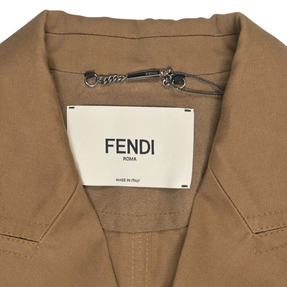 Fendi Double-Breasted Blazer in Brown Cotton - Picture 4 of 5